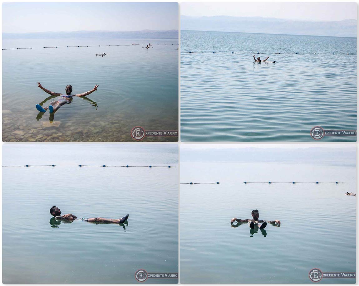 Flotando en las aguas del Mar Muerto