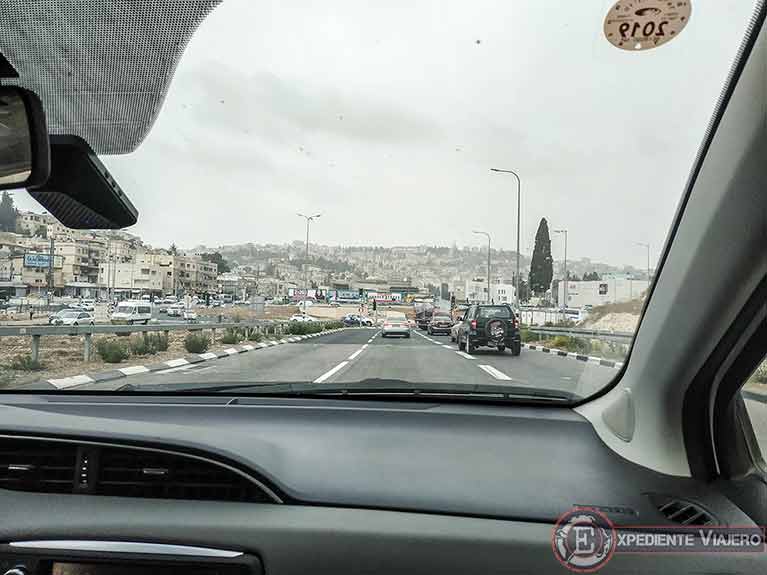 Llegando a Nazaret en coche