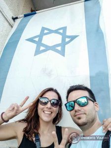 Bandera de Israel en Tel Aviv