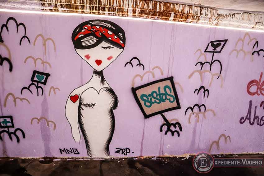Street art a favor de las mujeres en Torrejón