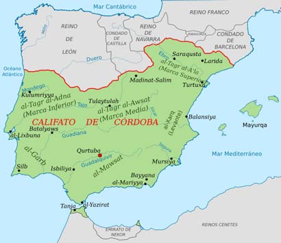 Mapa de España durante el siglo X