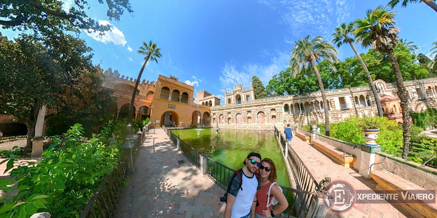 Estanque de Mercurio al visitar el Alcázar de Sevilla