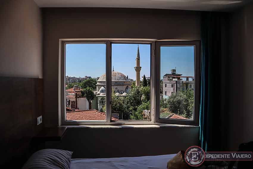 Vistas desde nuestra habitación de hotel en Antalya