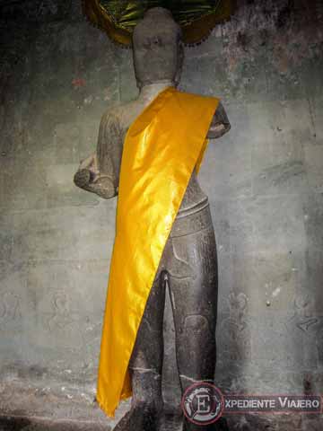 Foto de una estatua en el templo de Angkor Wat