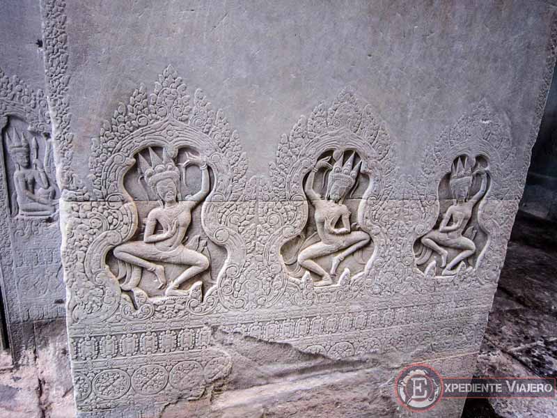 Templos de Angkor: relieves del templo de Angkor Wat