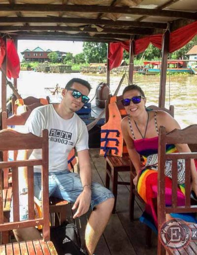 Foto de nuestra barca en Kompong Phluk