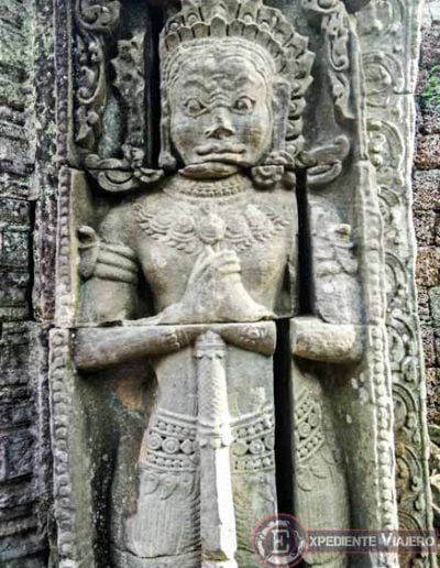 Templos de Angkor: grabado de Preah Khan
