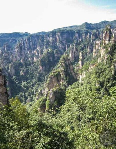 Vistas al bajar de Tianzi Mountain (las Montañas de Avatar en China)