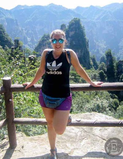 Mirador al bajar desde Tianzi Mountain (las Montañas de Avatar en China)