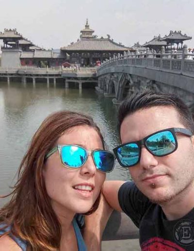 Lago del Templo Lingyan en Datong