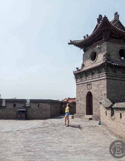 Torre en la muralla al visitar Pingyao en un día