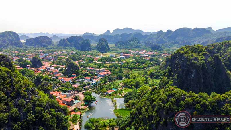 Qué hacer en Tam Coc: paisaje visto desde el drone