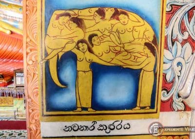 Pintura de un elefante en Jetavanaramaya, algo que ver en Anuradhapura