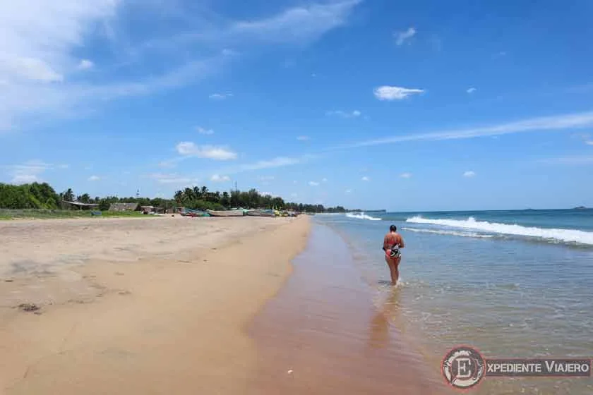 Playa de Nilaveli de Trincomalee en Sri Lanka
