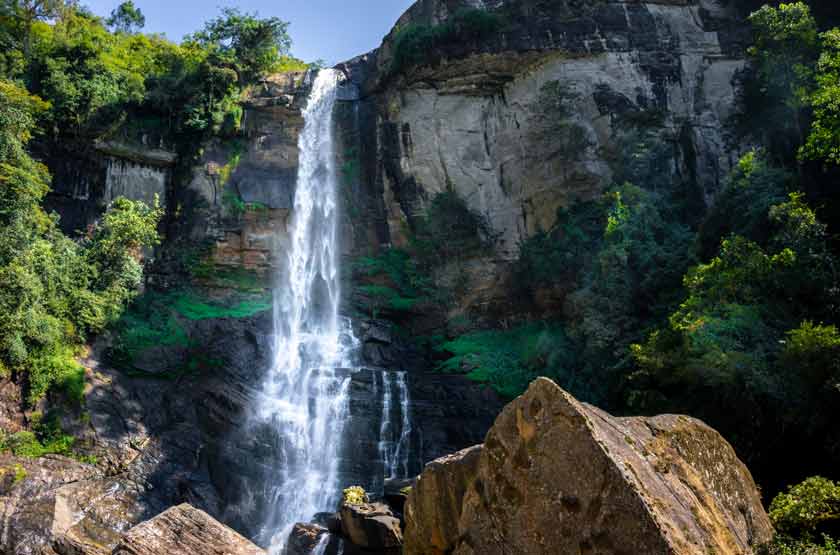 Cataratas Ramboda de Nuwara Eliya en Sri Lanka