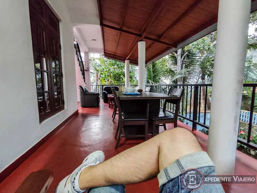 Terraza de nuestro hotel, algo que ver en Ella (Sri Lanka)