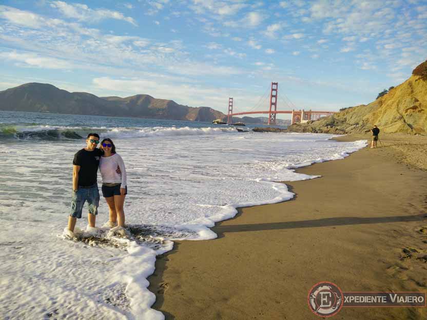 La playa de San Francisco durante un viaje en coche por la Costa Oeste de Estados Unidos