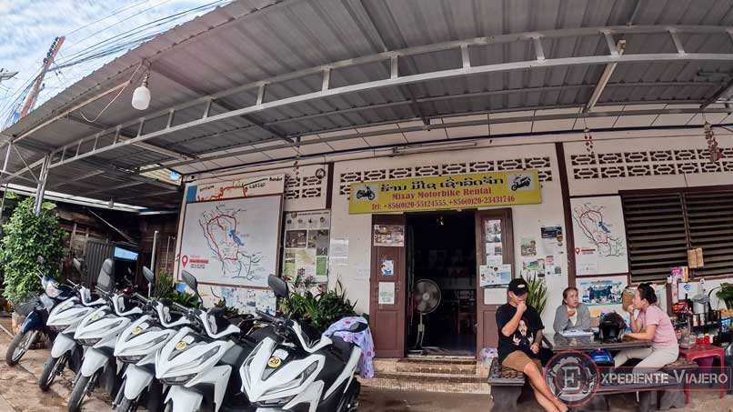 Tienda de alquiler de motos para hacer el Thakhek Loop